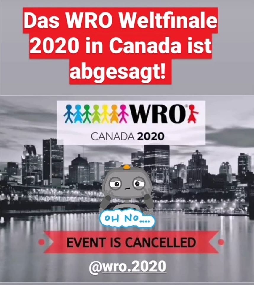 WRO Weltfinale Abgesagt 2